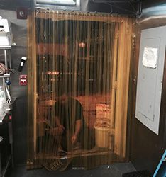 insect repelling curtains installed