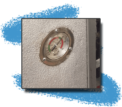 commercial cooler temperature guages
