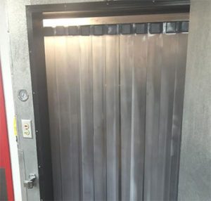 plastic curtain installation for commercial cooler